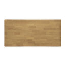 Natural Rubber Wood Dining Table with Rattan Accents