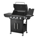 Gas Grill, 4 Burner Propane Gas Grill with Side Burner by HouseOfZazla