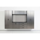 Astro Series - Wall Storage Cabinet With Soft Closing Drawers - Metallic Gray by HouseOfZazla