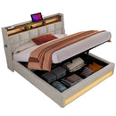 Upholstered Platform Bed With A Hydraulic Storage System, LED And USB Charging (Without Mattress) by HouseOfZazla