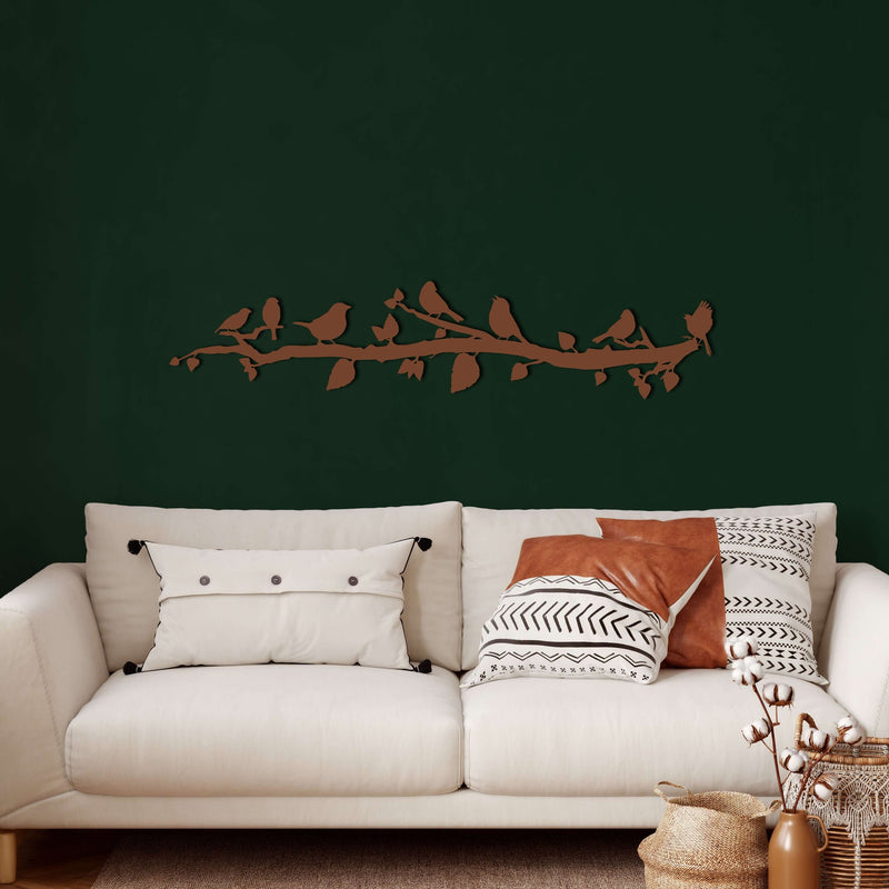 Birds on Branch Metal Wall Art