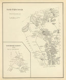 Vintage Map of Northwood, New Hampshire 1892