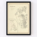 Vintage Map of Northwood, New Hampshire 1892