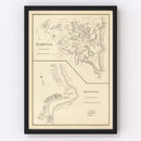 Vintage Map of Hampton, New Hampshire 1892