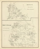 Vintage Map of Brentwood, New Hampshire 1892