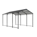 Metal Carport 10 5Ft Heavy Duty With Galvanized Steel Roof Metal Garage Canopy With Galvanized Steel Roof & Frame Car Tent Outdoor Storage Shed - Gray by HouseOfZazla
