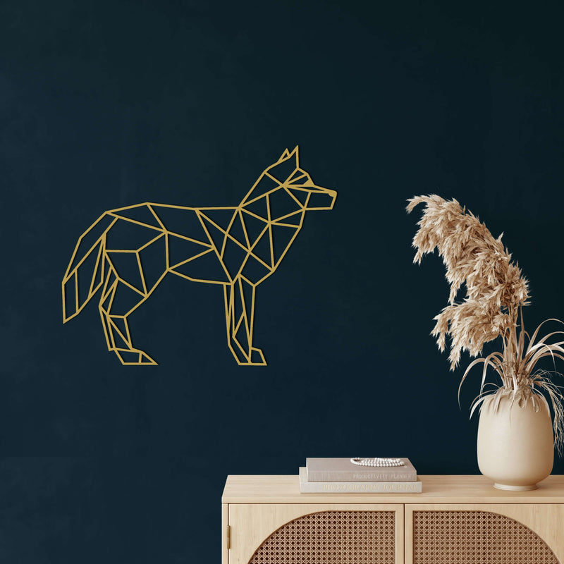 Geometric Fox Metal Wall Art