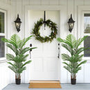 Simulate Plastic Flower Boxes With Leaves For Outdoor Home Decor (Set of 2) - by HouseOfZazla