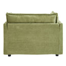 Modern Cozy Upholstered Armchair Sofa With Movable Ottoman by HouseOfZazla