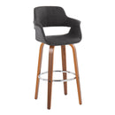 Vintage Flair - Mid Century Modern Fixed Height Barstool With Swivel & Round Footrest (Set of 2) by HouseOfZazla