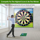 Golf Chipping Dart Game Mat Set With 20 Sticky Balls Ground Stakes Hanging Hooks Carrying Bag Indoor Outdoor Golf Hitting Training Game Mat For Kids B