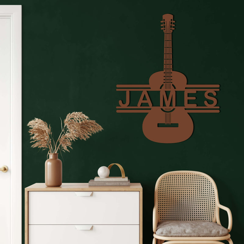 Personalized Guitar Metal Wall Art