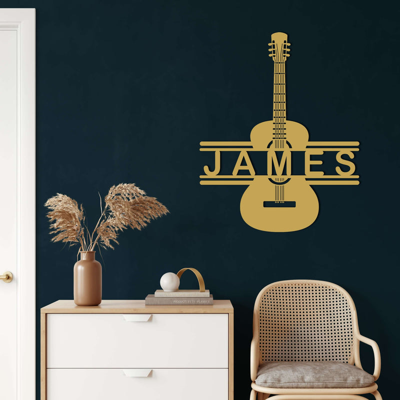 Personalized Guitar Metal Wall Art
