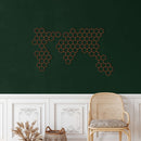 Honeycombs World Map Metal Wall Art