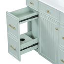 Bathroom Vanity With Ceramic Sink, Soft Close Doors, Adjustable Shelves by HouseOfZazla