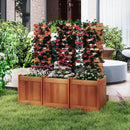 Outdoor Wooden Raised Garden Bed with Trellis by LJGDeals