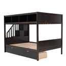 Bunk Bed With Shelfs, Storage Staircase And 2 Drawers by Unique Piece Furniture