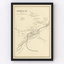 Vintage Map of Enfield, New Hampshire 1892