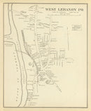 Vintage Map of West Lebanon, New Hampshire 1892