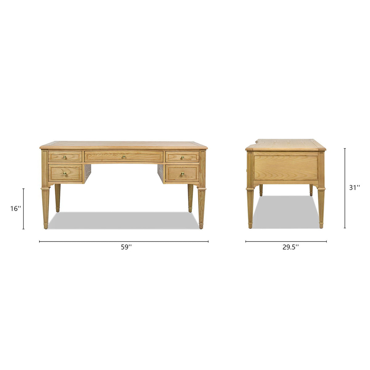 Dauphin - 5 Drawer Executive Desk, photo 11 of 33