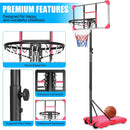 Kids Basketball Hoop Adjustable 5.6-7ft with Wheels