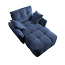 Ergonomic Single Seater Sofa With Ottoman, High Resilience Support Cushions by HouseOfZazla