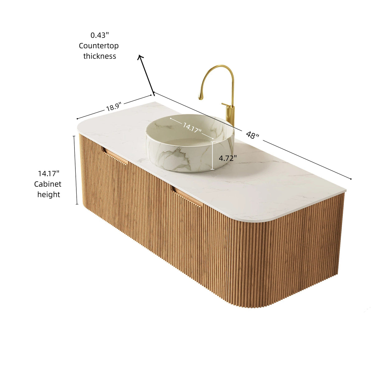 Dina 48" Bathroom Vanity & Sink, photo 10 of 10
