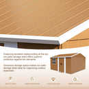 12x10 FT Heavy-Duty Metal Storage Shed with Lockable Door & Ventilation by HouseOfZazla