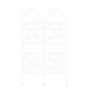 1Set (2pcs) Metal Garden Trellis for Climbing Plants Outdoor Rustproof Plant Support -ceramic whiteware