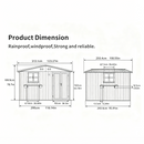 10x8 Ft Outdoor Metal Storage Shed with Window & Flower Rack by HouseOfZazla