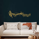 Butterfly and Melody Notes Metal Wall Art