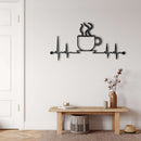 Ekg Coffee Metal Wall Art