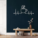 Ekg Coffee Metal Wall Art