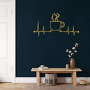 Ekg Coffee Metal Wall Art
