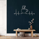 Ekg Coffee Metal Wall Art