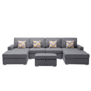Nolan - Fabric 5 Piece Sectional Sofa With Interchangeable Legs by Unique Piece Furniture