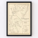 Vintage Map of Bridgewater, New Hampshire 1892