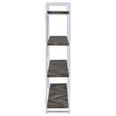 Herringbone - Bookcase With Full Length Shelf - Gray