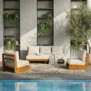Outdoor Acacia Lazy 5 Seater Chat Set