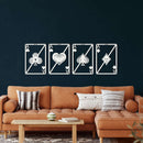 Set Of Ace Metal Wall Art