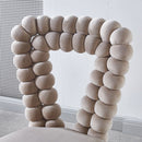 Modern Chair With Iron Tube Legs, Soft Cushions And Comfortable Backrest, Suitable For Dining Room, Living Room, Cafe, Hairball Back by Unique Piece Furniture