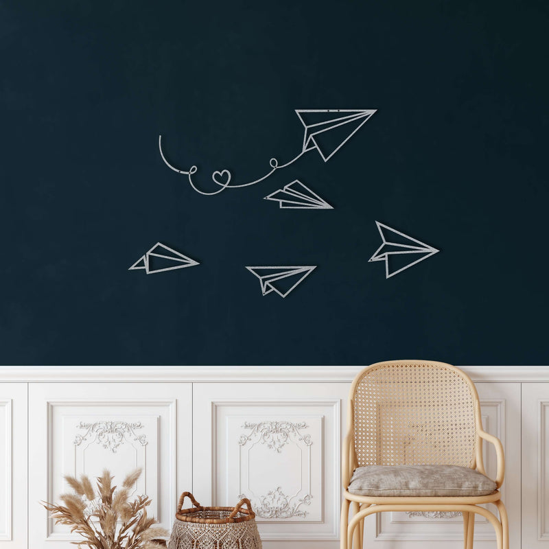 Paper Planes Metal Wall Art