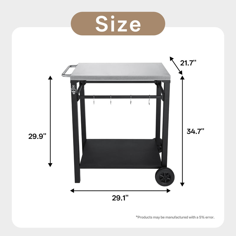 2-Tier Outdoor Grill Cart, photo 5 of 10