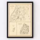 Vintage Map of Hanover, New Hampshire 1892