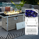 K&K Patio 8-Piece Patio Furniture Set with 43" Fire Pit Table by HouseOfZazla