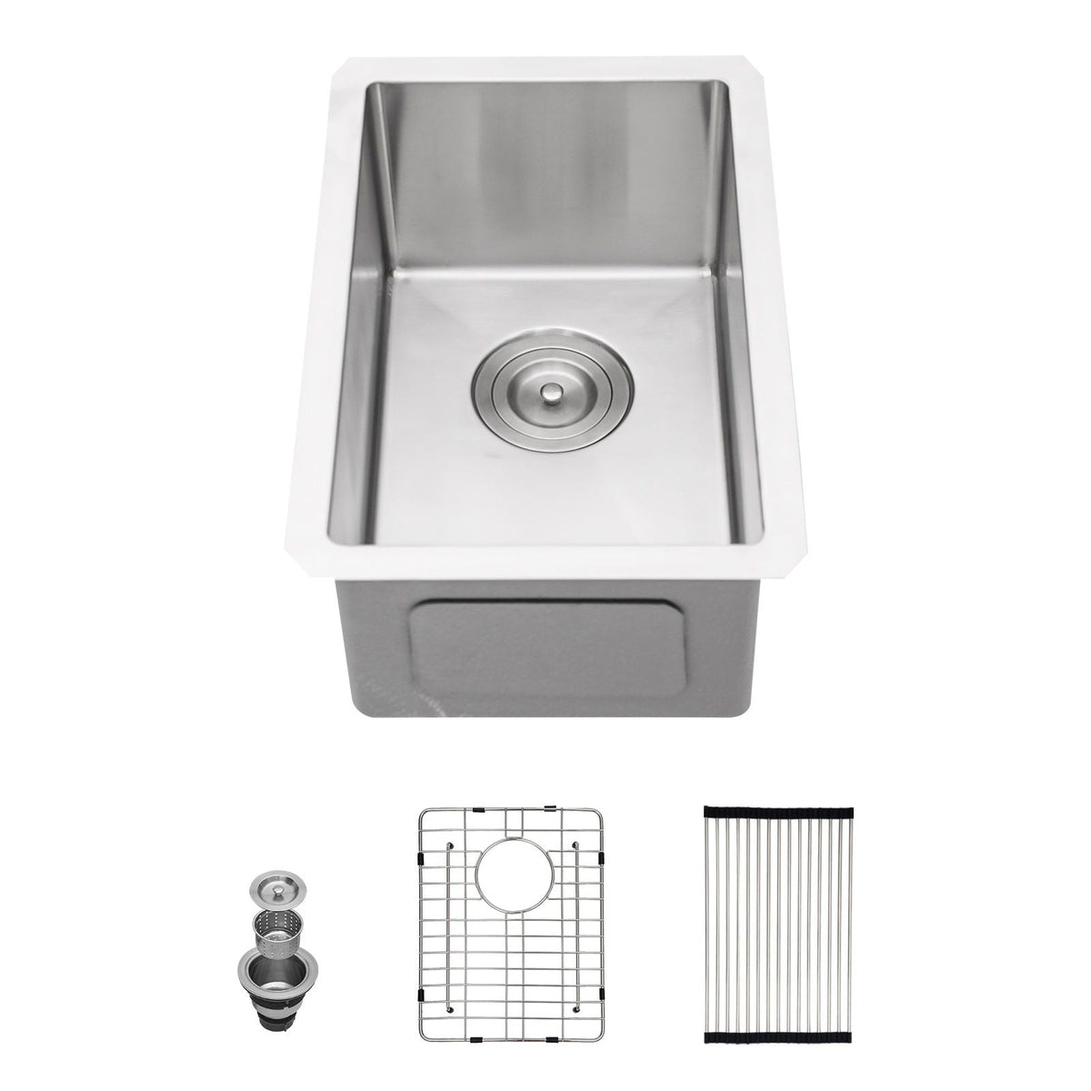 Undermount Steel Kitchen Sink, Deep Single Bowl Basin, photo 2 of 23