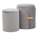 Dahlia - Contemporary / Glam Nesting Ottoman Set by HouseOfZazla