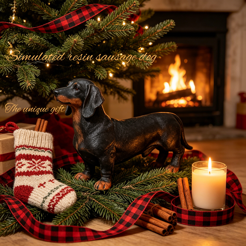 26" Black and Tan Dachshund Statue, photo 4 of 10