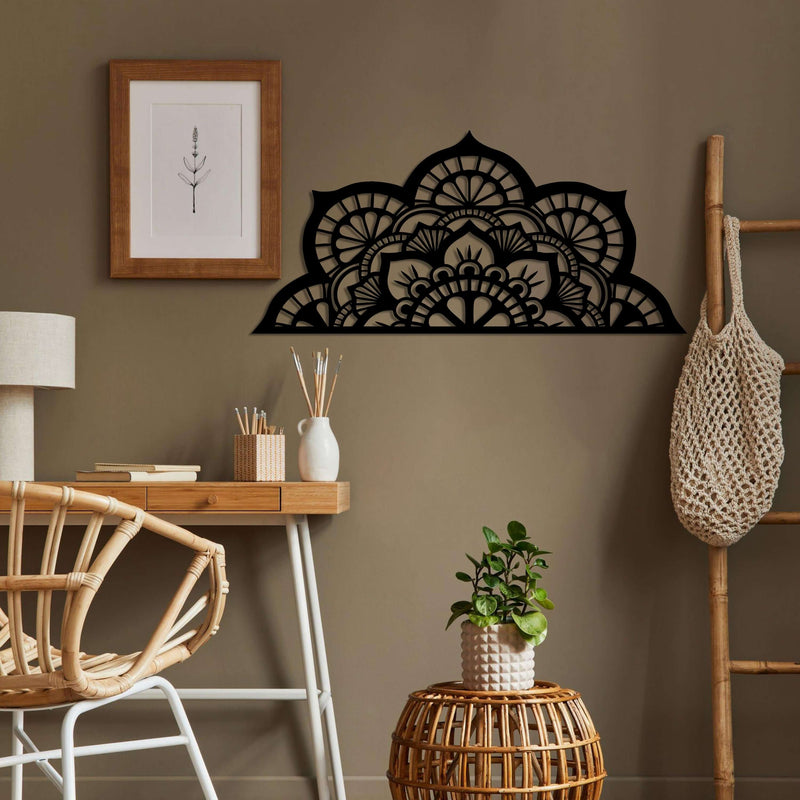 Half Mandala Metal Wall Art