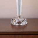 Diamond - Torch Contemporary Crystal Table Lamp (Set of 2) - Clear / Off White / Polished Nickel by HouseOfZazla